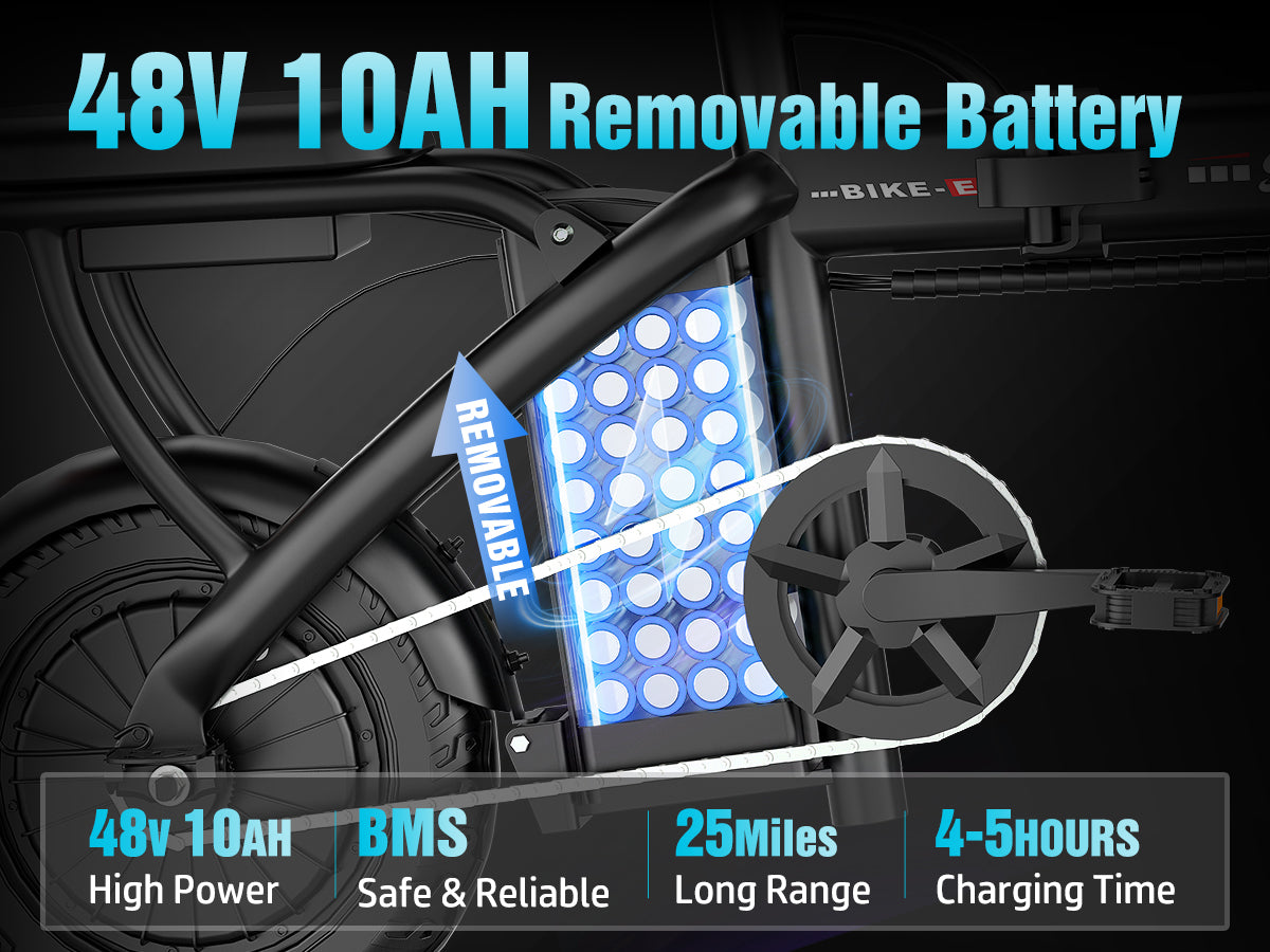 New Z6 Adult Electric Bike, 500W Motor, 20 MPH Folding Electric Bike
