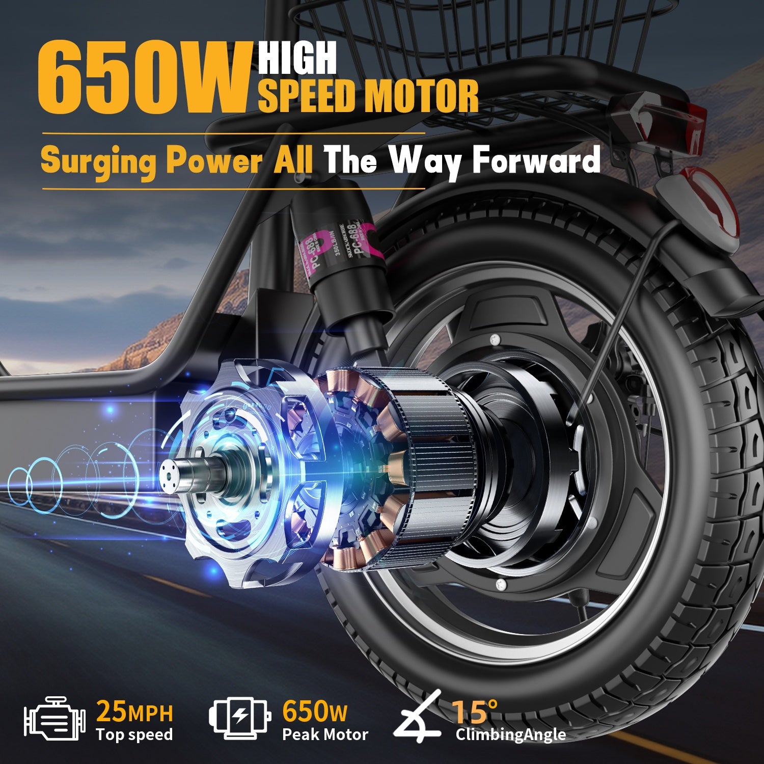 K8 Electric Scooter, 500W Motor