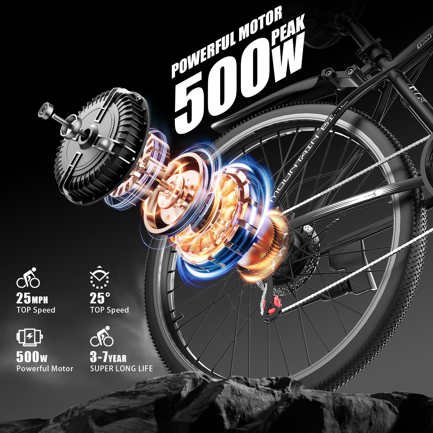 New G26 adult electric bicycle, 750W motor, commuter mountain electric bicycle, UL 2849 certified