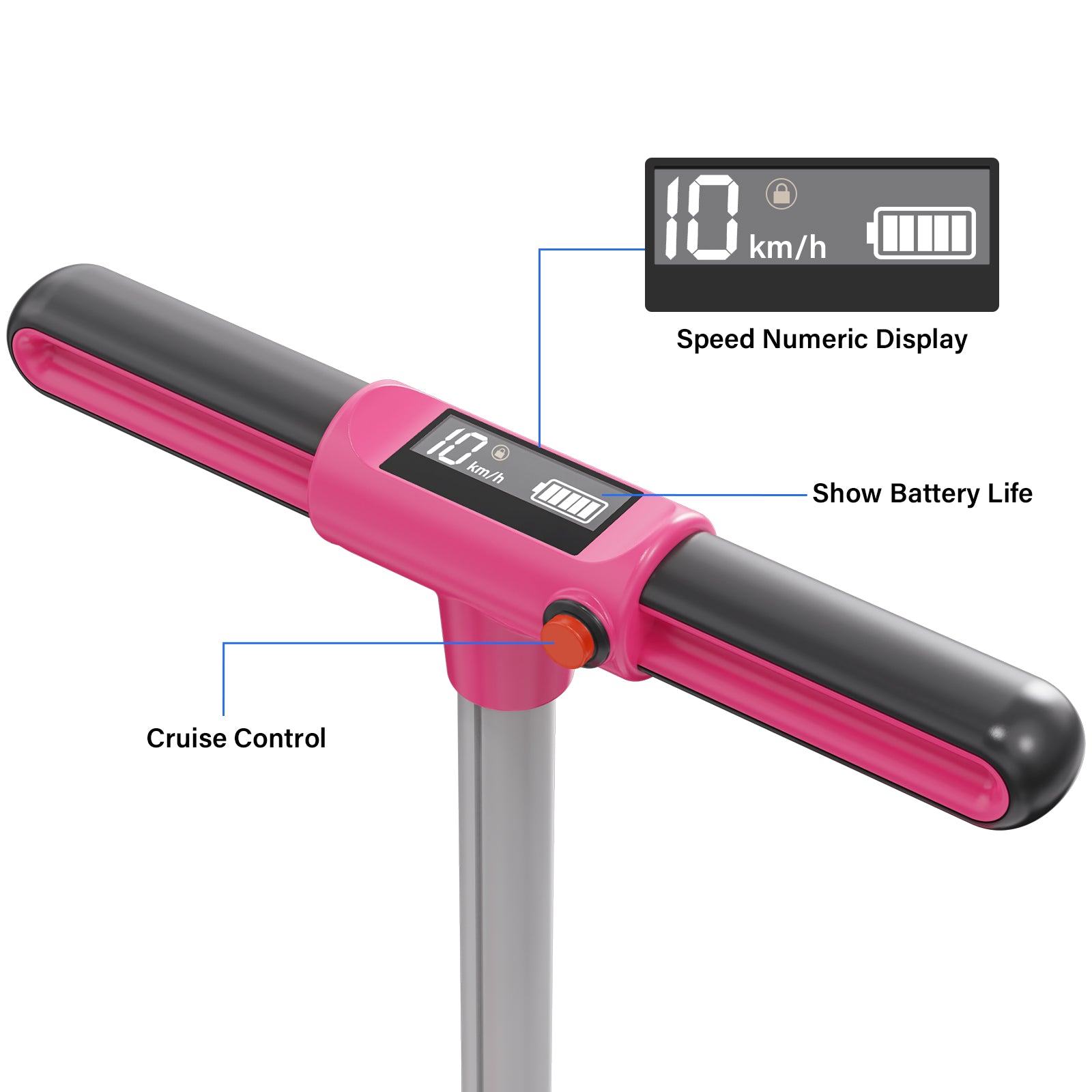 Newest Kids Scooter with Flashing Wheels, LCD Screen, Thumb Throttle!