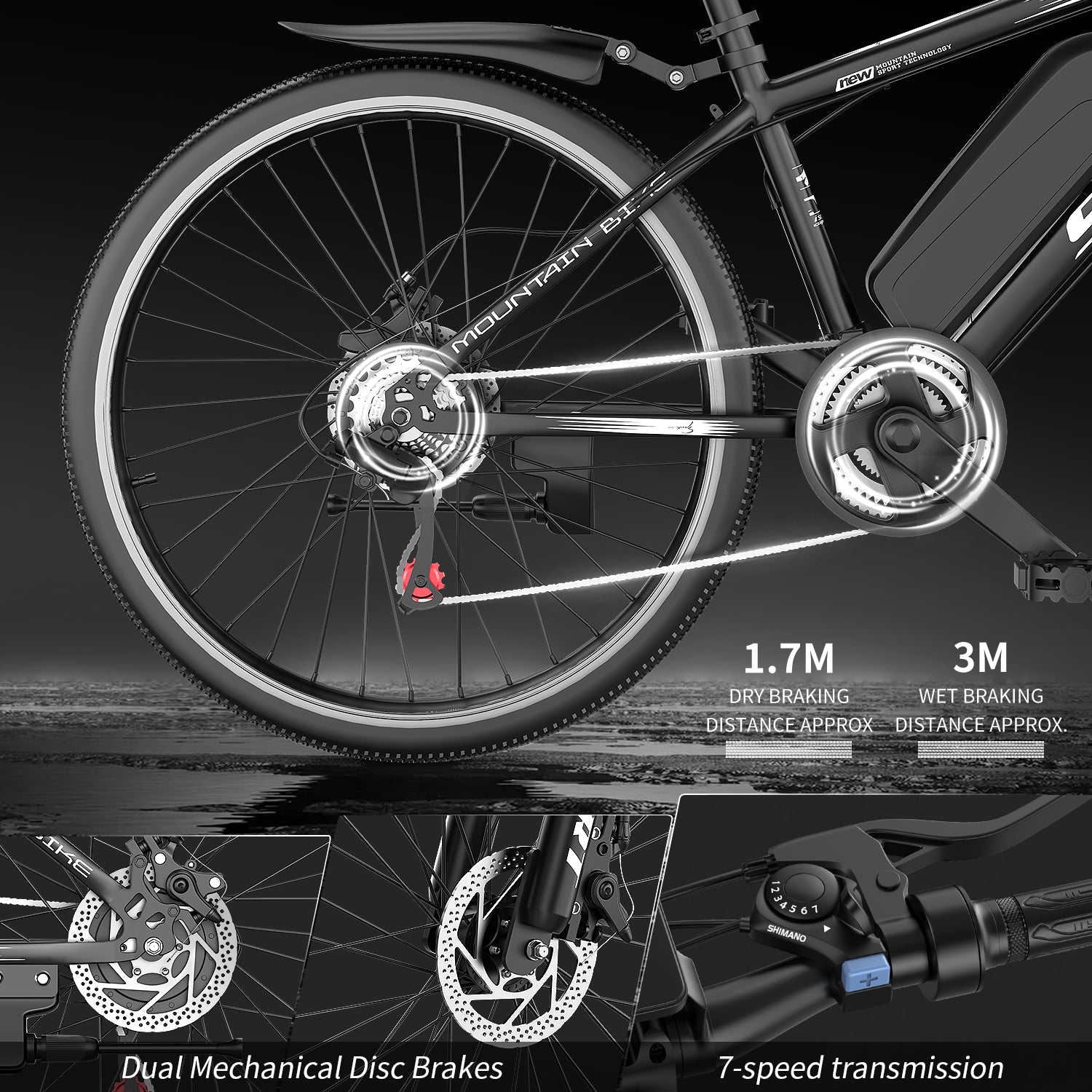 New G26 adult electric bicycle, 750W motor, commuter mountain electric bicycle, UL 2849 certified