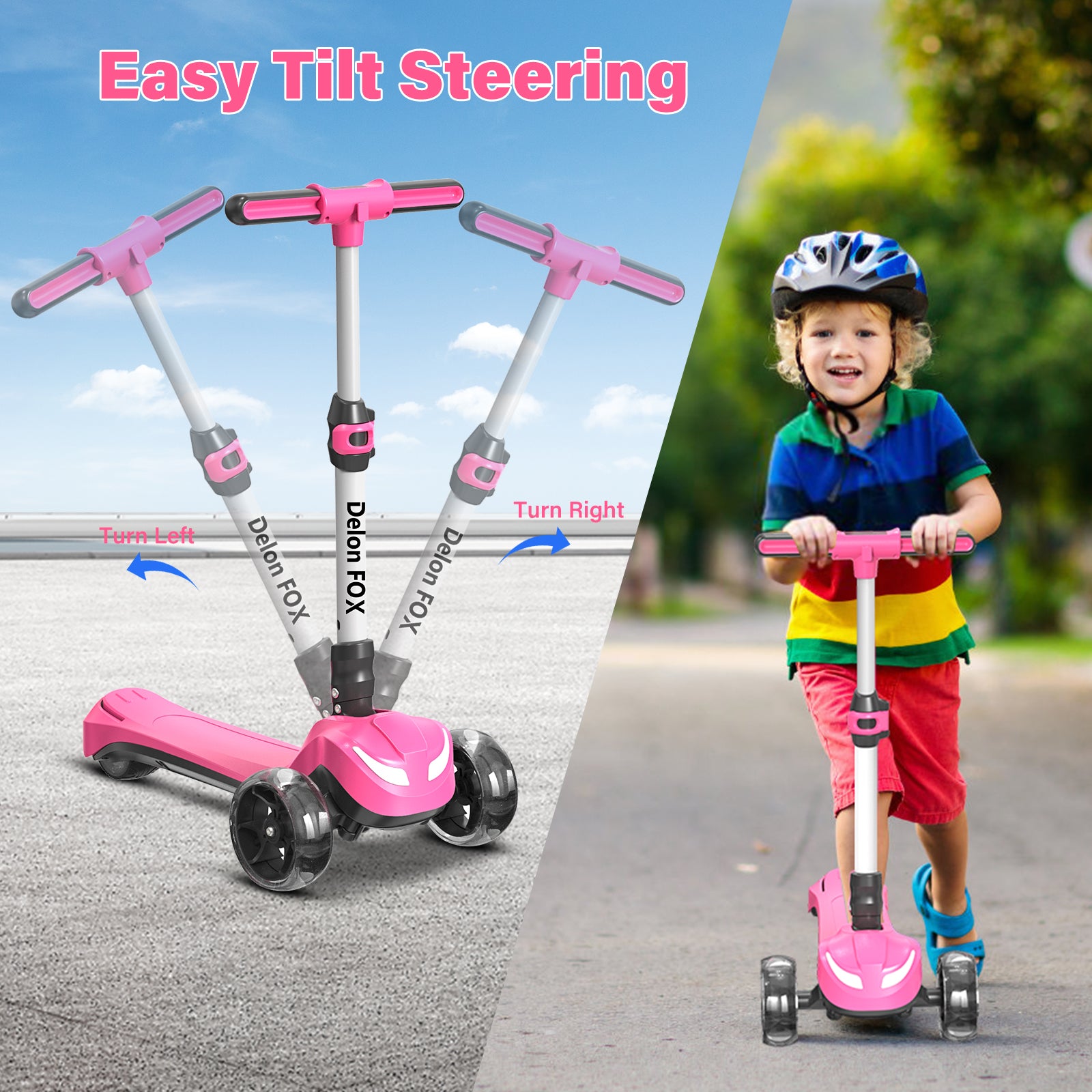 Newest Kids Scooter with Flashing Wheels, LCD Screen, Thumb Throttle!