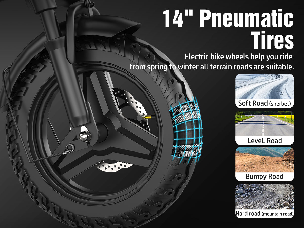 New Z6 Adult Electric Bike, 500W Motor, 20 MPH Folding Electric Bike