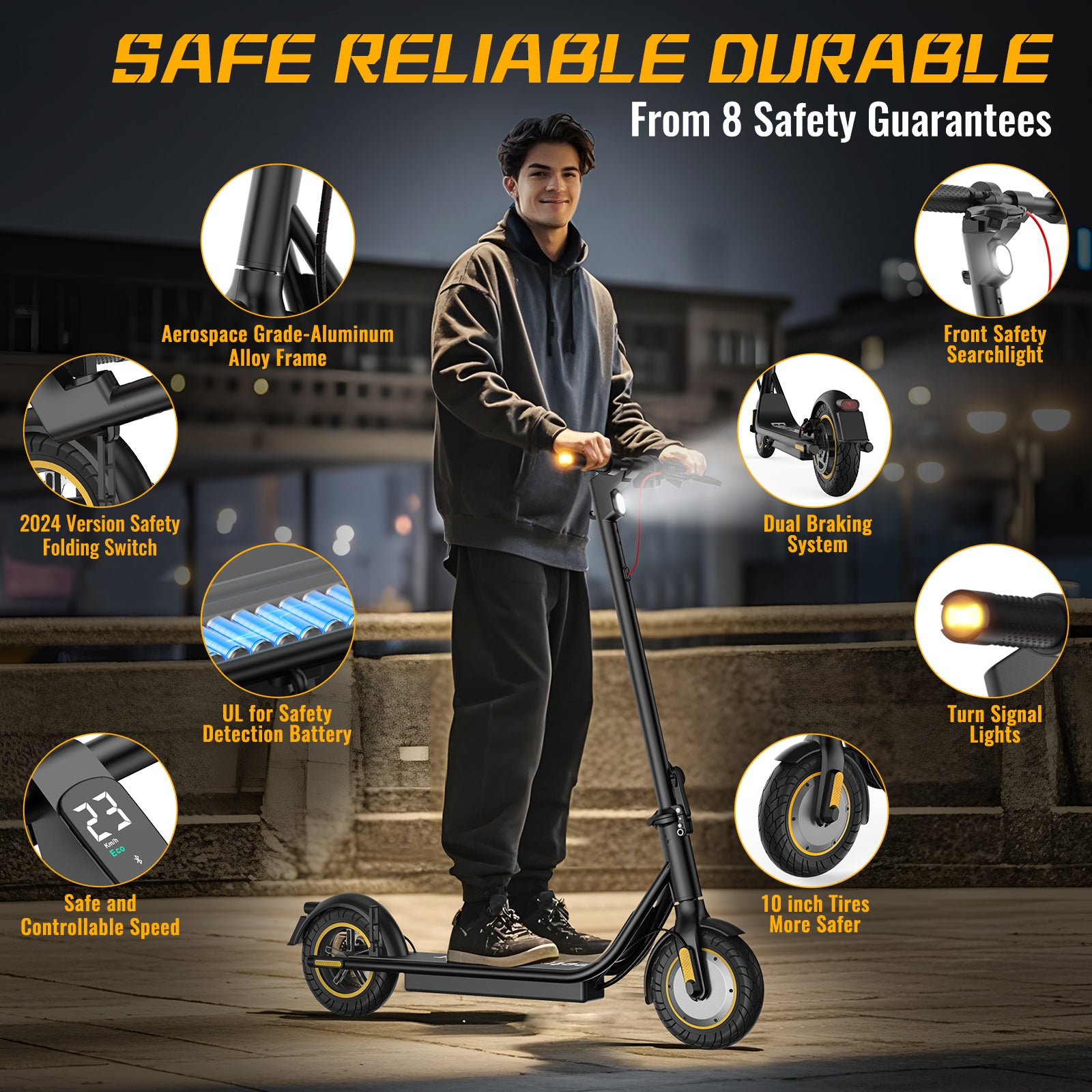 Newest and Most Practical Electric Scooter X8 Pro 10 inch Solid Tires~